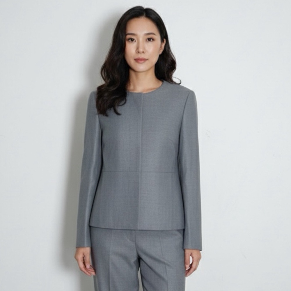 MaxMara Women’s Peplum Fitted Wool Silk Blend  Blazer